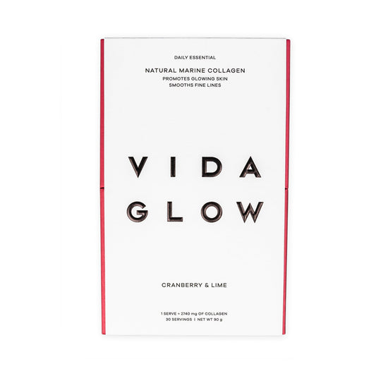 VIDA GLOW - Natural Marine Collagen - Cranberry & Lime